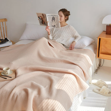 Cotton Honeycomb Towel Quilt Single Double Nap Blanket