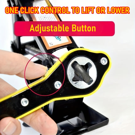 2 Ton Heavy-Duty Scissor Jack Car Lift - Labour-Saving Ratchet Handle & Drill Compatible