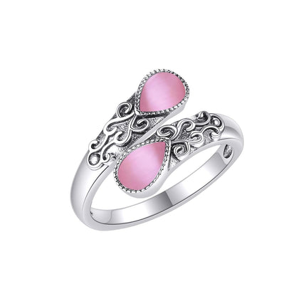 925 Sterling Silver Open Adjustable Band Ring for Women Jewelry Gifts