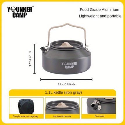 Camping Cookware] 12pcs Lightweight Non-Stick Camping Cookware Set - Aluminum