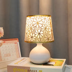 White ball sunflower table lamp