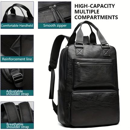 Unisex Casual Backpack - Large Capacity, Lightweight, Adjustable Straps, Zip Closure,