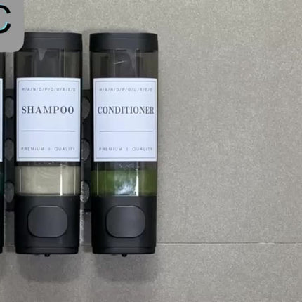 Wall-Mounted Soap Liquid Dispenser, Shower Gel Dispenser, Three-In-One Shampoo And Conditioner Dispenser,