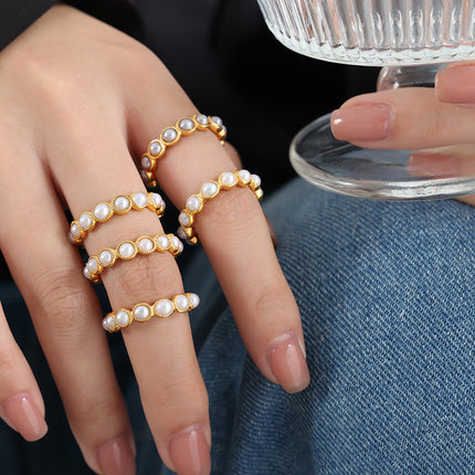 Starry Bead Ring In Titanium Steel That Wont Fade