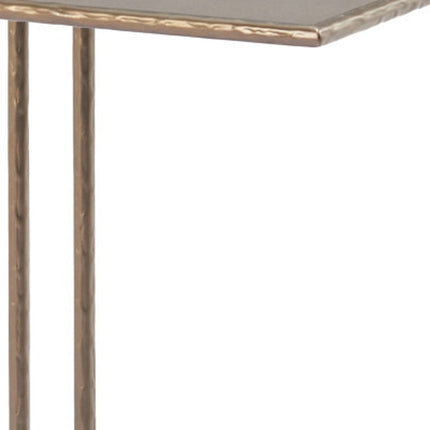 25" Bronze Steel Pedestal End Table