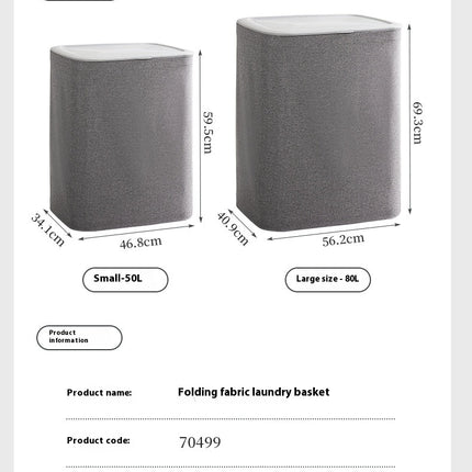 Fabric Bathroom With Lid Dirty Laundry Toys Sundries Storage Laundry Basket