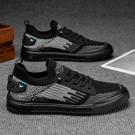 Men's Lightweight Slip-On Sneakers - Minimalist Low-Top -like Upper & Cushioned PVC Sole,