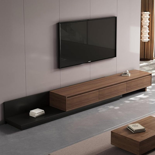 TV Stand for up to 120" TVs - Modern Media Console with 3 Drawers, Heavy-Duty Entertainment Center,
