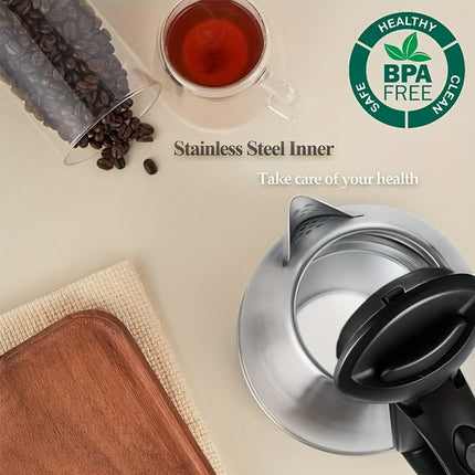 Kettle with LED Indicator,, Auto Shutoff & Boil-Dry Protection, Includes Heating Base – Perfect for Coffee & Tea