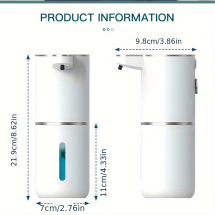 380ml Automatic Sensor Soap Dispenser | Wall Mount, Charging, Lithium Battery, Made of Plastic
