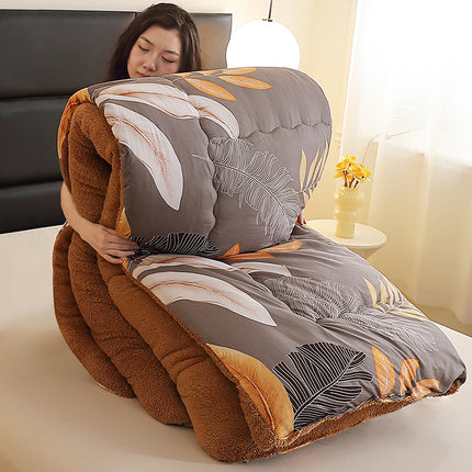 1pc Heavyweight Plush Comforter All-Season Luxury Bedspread/duvet, Machine Washable Polyester Fill