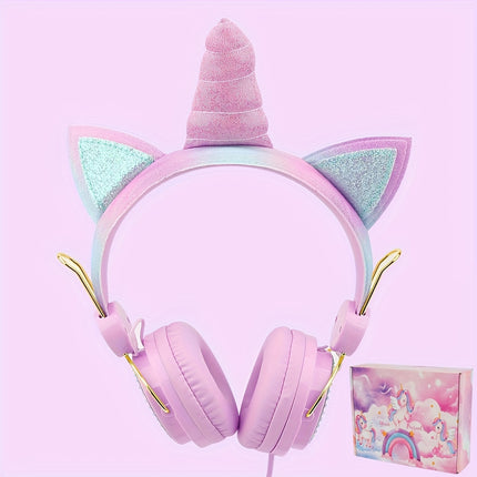 Unicorn Headphones - Earphones Shaped Like a Furry Ball with an Adjustable Headband,