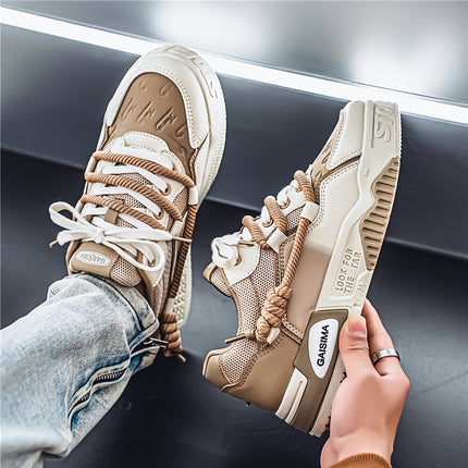 Men's Korean-style Low-top Lace-up Sneakers, Non-slip and Wear-resistant Sports Shoes,