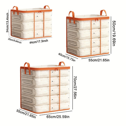 1pc Large Capacity Foldable Clothes & Quilt Storage Organizer,