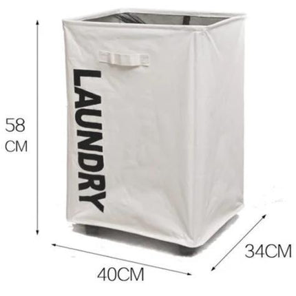 Cloth Narrow High Folding Laundry Basket With Wheels Laundry Basket