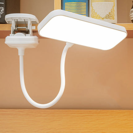Clip-on LED Table Lamp Rechargeable Plug-in Reading Bedside Lamp In Student Dormitory