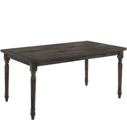 60" Gray Wood Dining Table