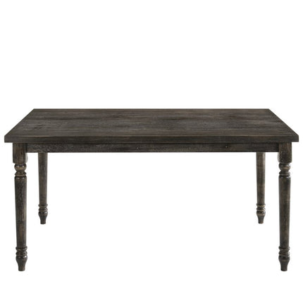 60" Gray Wood Dining Table