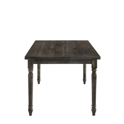 60" Gray Wood Dining Table