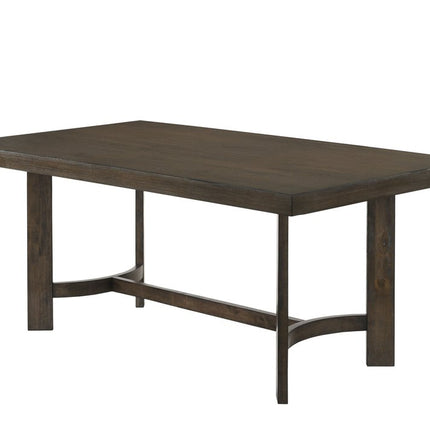 70" Espresso Wood Trestle Base Dining Table