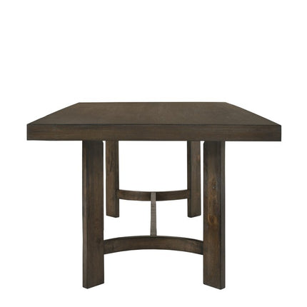 70" Espresso Wood Trestle Base Dining Table