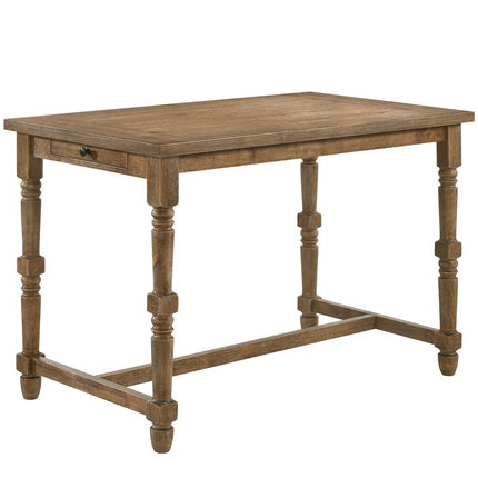 54" Oak Wood Trestle Base Dining Table