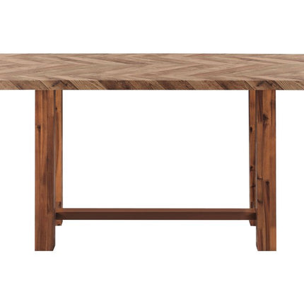 71" Brown Solid Wood Rectangular Bar Table