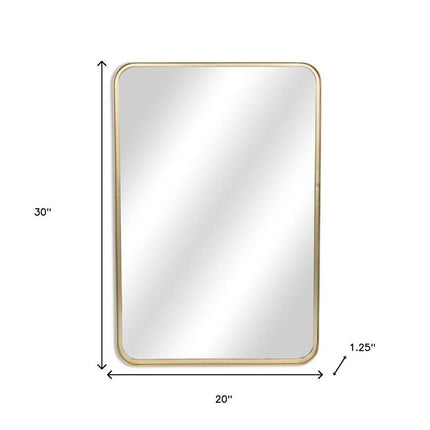 30" Gold Metal Accent Mirror