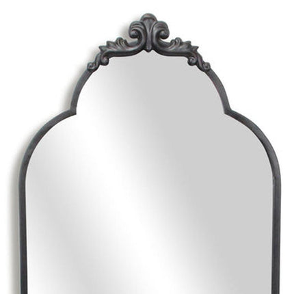 65" Black Metal Arch Full Length Hanging Mirror