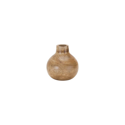 Set of Three Natural Wood Bud Table Vases