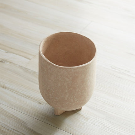 7" Beige Recycled Paper Urn Table Vase