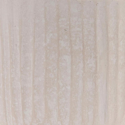 8" Beige Recycled Paper Textured Lines Urn Table Vase