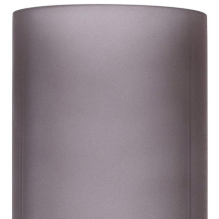 Set of Two Gray Glass Cylinder Table Vases