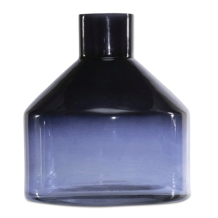 6" Blue Ombre Glass Round Table Vase