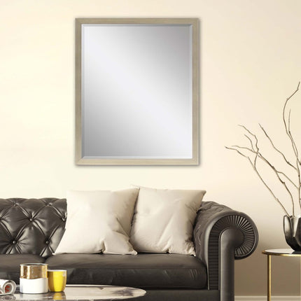 43" Silver Wood Accent Mirror