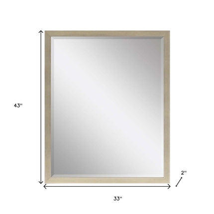 43" Silver Wood Accent Mirror