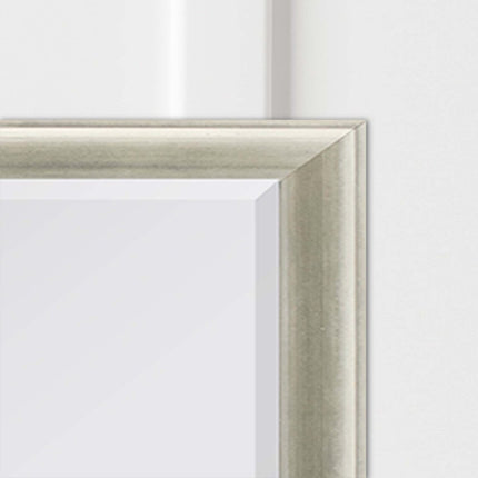 32" Silver Wood Accent Mirror