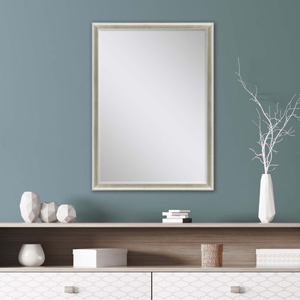 40" Silver Wood Accent Mirror