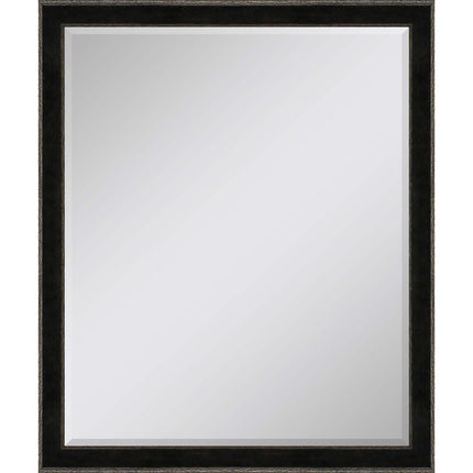 32" Dark Brown Wood Accent Mirror
