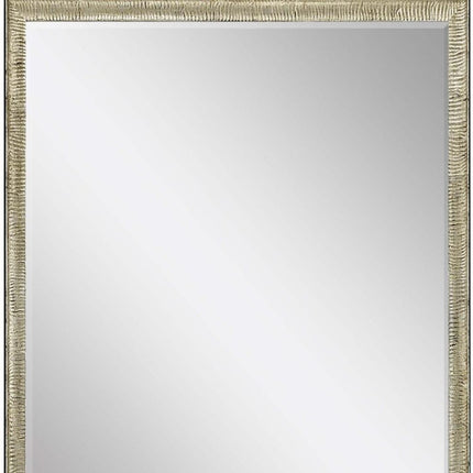 39" Silver Wood Accent Mirror
