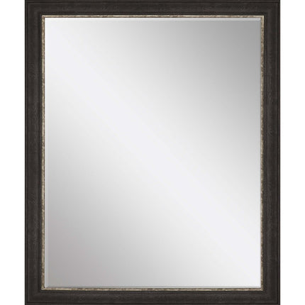 33" Dark Brown Framed Accent Mirror