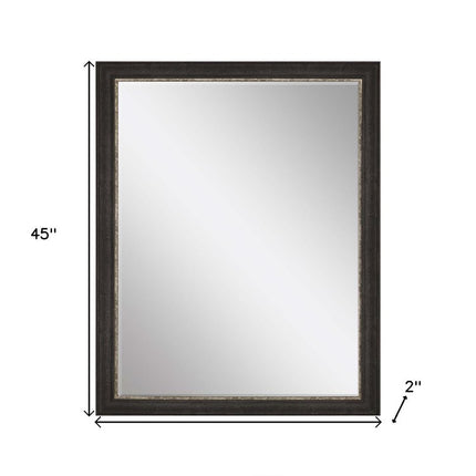 45" Dark Brown Accent Mirror