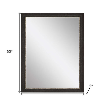 53" Dark Brown Accent Mirror