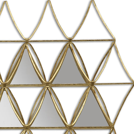 36" Gold Metal Accent Mirror