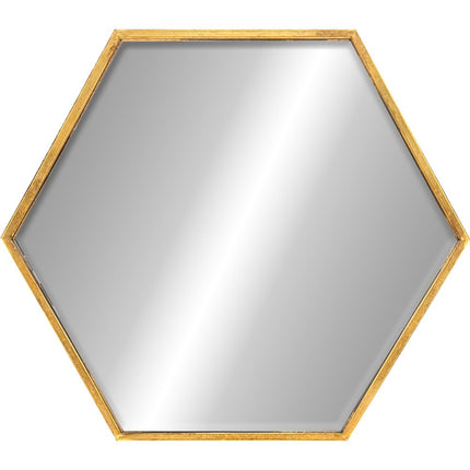 25" Gold Metal Hexagon Accent Mirror