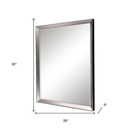 32" Silver Framed Accent Mirror