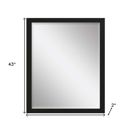 43" Black Framed Accent Mirror