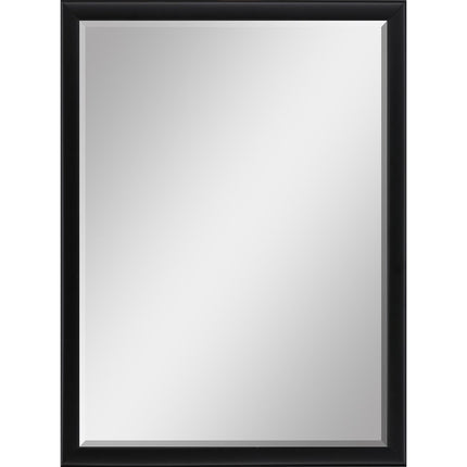 38" Black Solid Wood Framed Accent Mirror