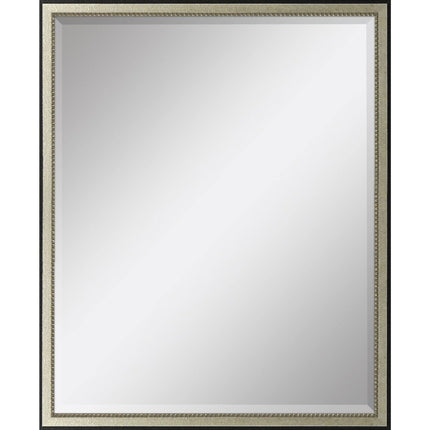 30" Silver Solid Wood Framed Accent Mirror