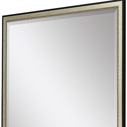 38" Silver Solid Wood Framed Accent Mirror